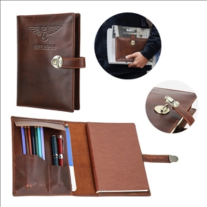 A5 Genuine Leather Notebook Padfolio Portfolio